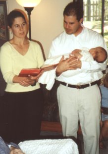 Steven with Uncle Mike and Aunt Laura